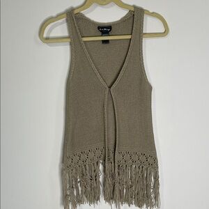 Love Always Fringe Knit Tank Top